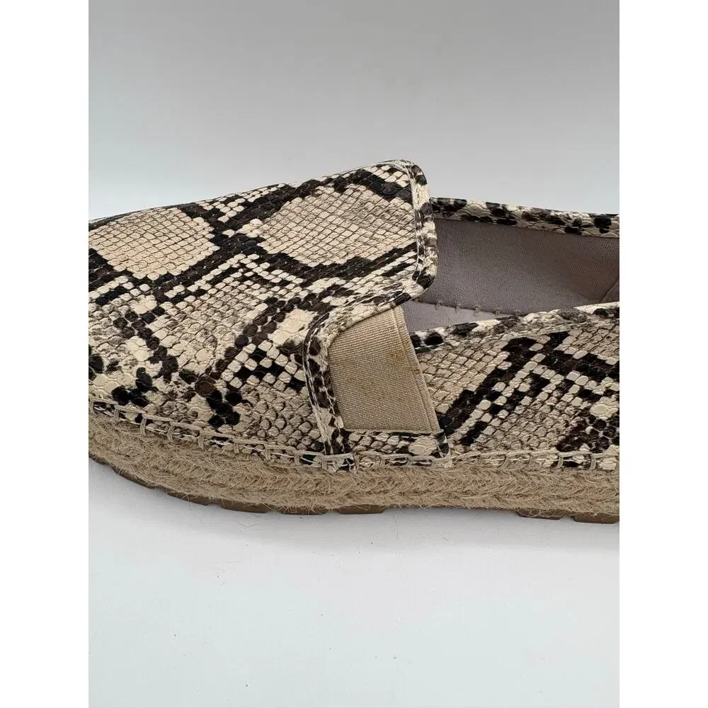 Circus Sam Edelman Snake Skin Print Jute Platform Casual Shoes Size 8.5